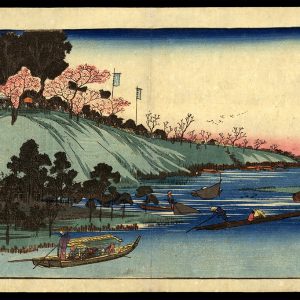 Cherry Blossoms in Full Bloom along the Sumida River Hiroshige