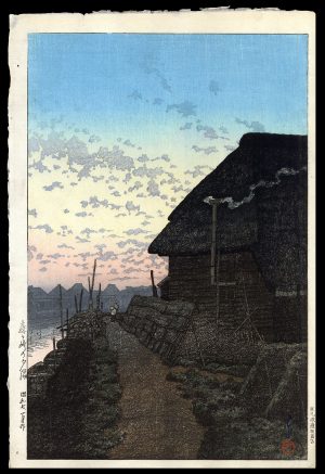 Sunset at Morigasaki Hasui