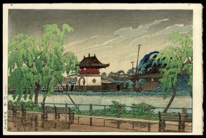 Rain at Shinobazu Pond Hasui