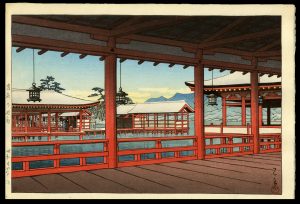 A Corridor at Miyajima Hasui