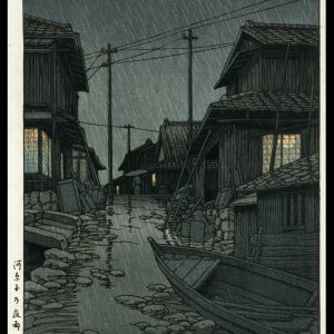 Evening in Kawarago Hasui