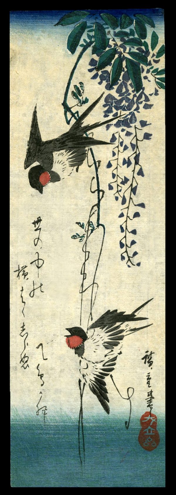 Swallows and Wisteria Hiroshige