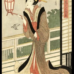 Woman with a Portable Lamp Eizan