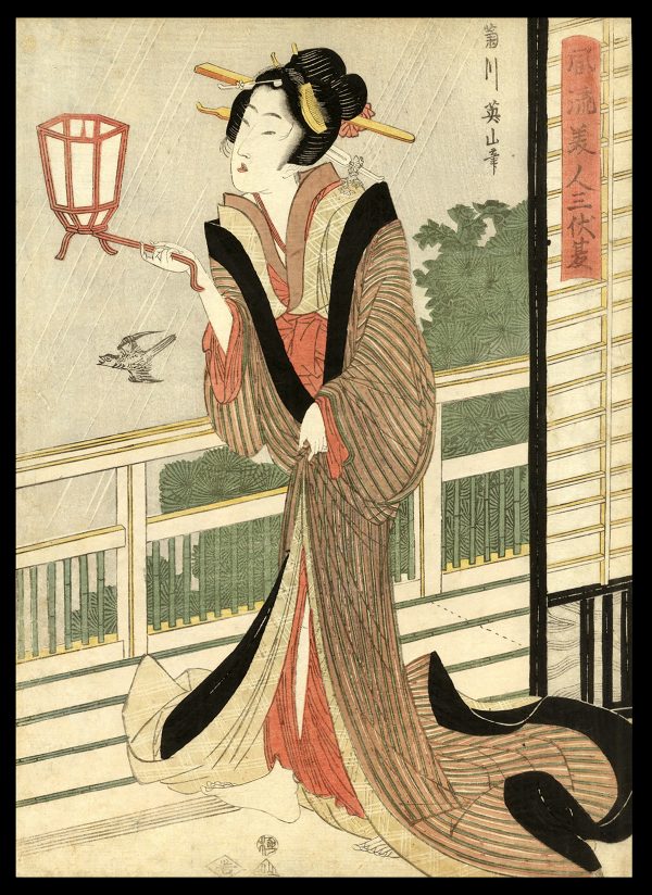 Woman with a Portable Lamp Eizan