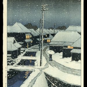 Evening Snow at Terashima Village Hasui