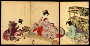 Preparing to Play the Koto Chikanobu