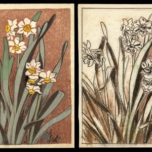 Daffodils and Preparatory Drawing Inagaki