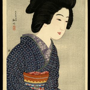 Geisha Sitting by Brazier Hiroaki