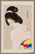 Woman in Lavender Kimono