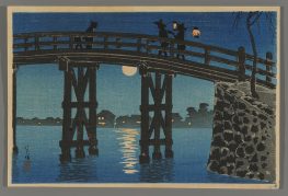 Moon Under a Bridge at Hakozaki