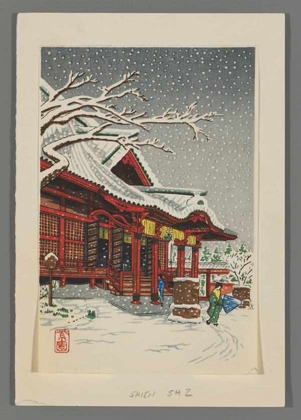 Red Temple in Snow Shien undated
