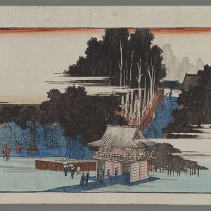 Visiting the Fudo Temple in Megoro Hiroshige