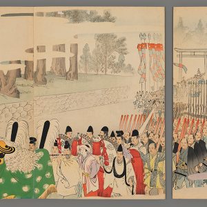 Procession Near the Shrine Chikanobu