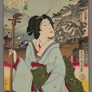 Beauty with Shamisen Kunichika